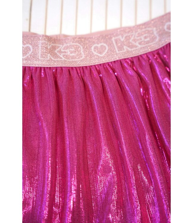 B.Nosy zomer rok meisjes - K3 - sugar plum roze - metallic, plissee - Roza