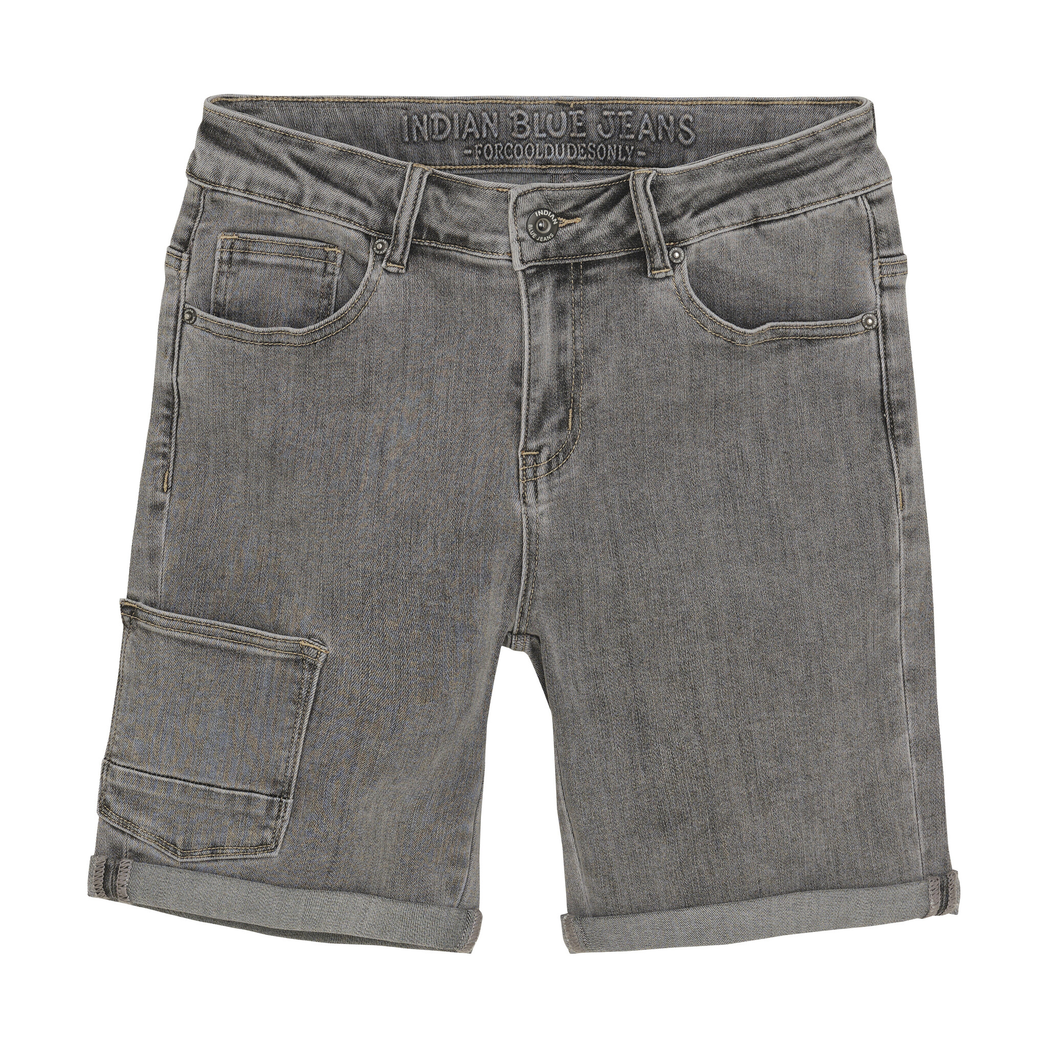 Indian Blue Jeans Zomer jeans short jongens - grijs - wide fit Indian Blue Jeans Zomer jeans short jongens - grijs - wide fit