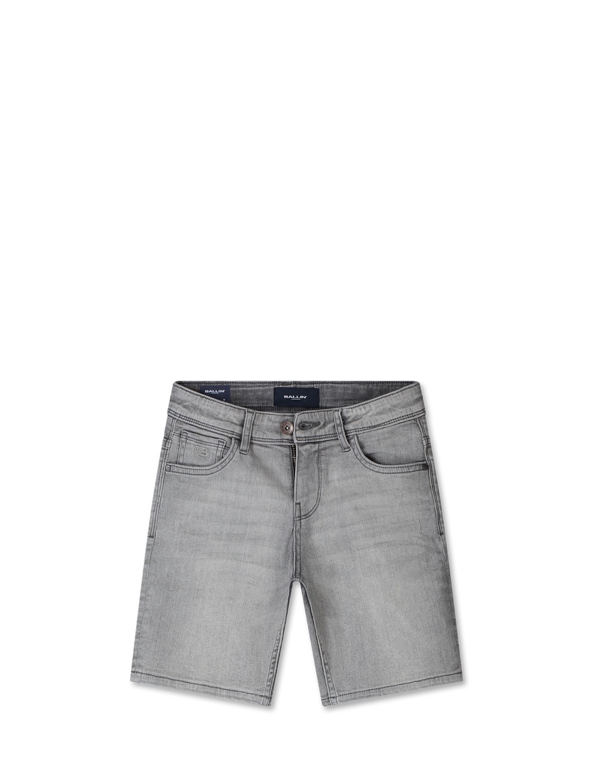 Ballin Zomer jeans short jongens - grijs - Jaxx - regular fit Ballin Zomer jeans short jongens - grijs - Jaxx - regular fit