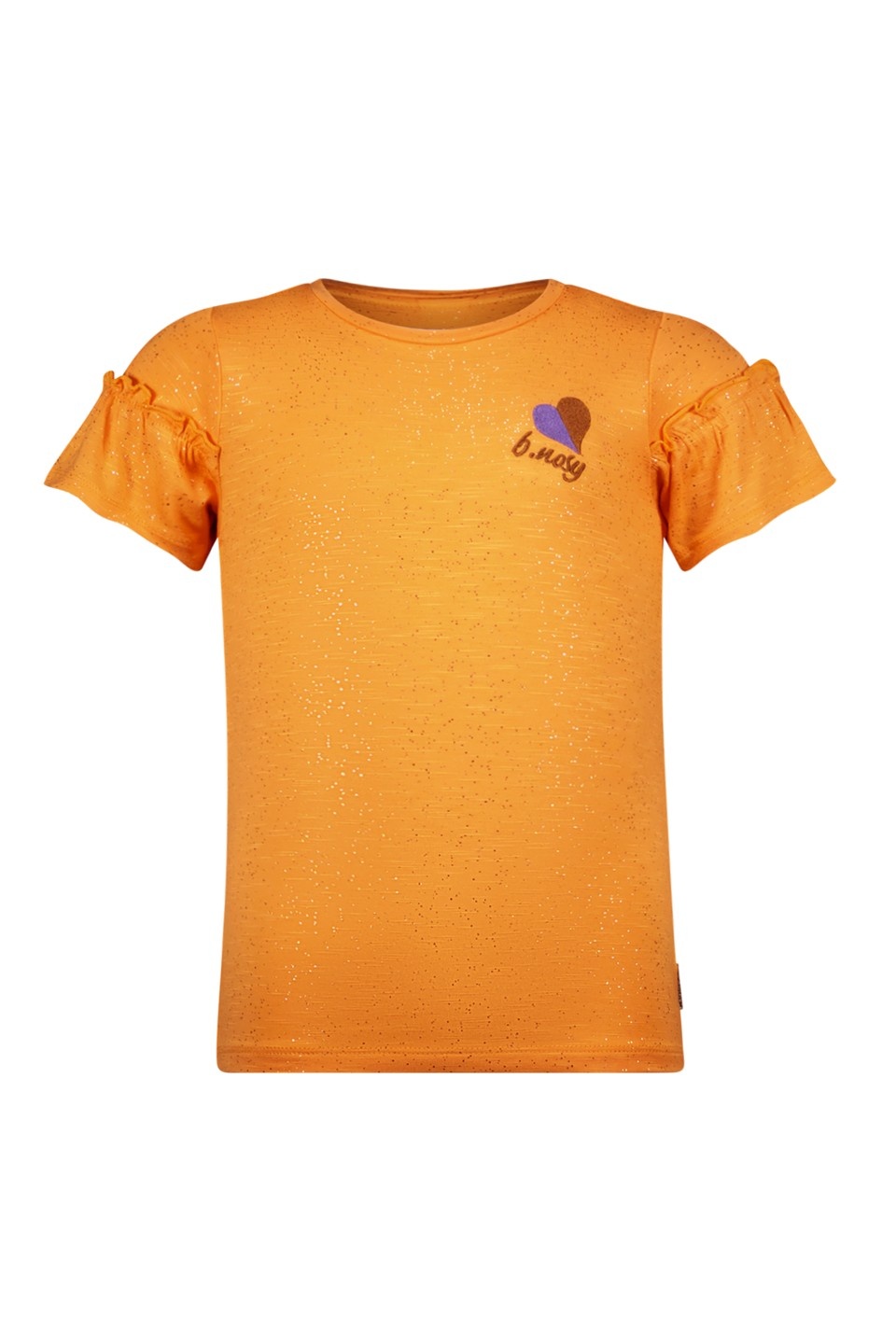 B.Nosy zomer top meisjes - oranje - glitter, ballon mouw - Tika B.Nosy zomer top meisjes - oranje - glitter, ballon mouw - Tika