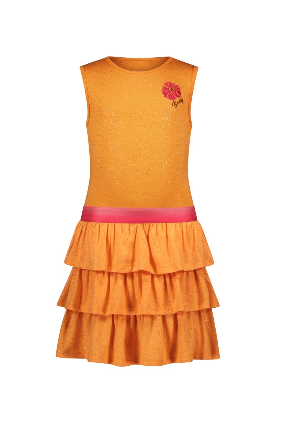 B.Nosy zomer jurk meisjes - oranje - glitter - Debby B.Nosy zomer jurk meisjes - oranje - glitter - Debby
