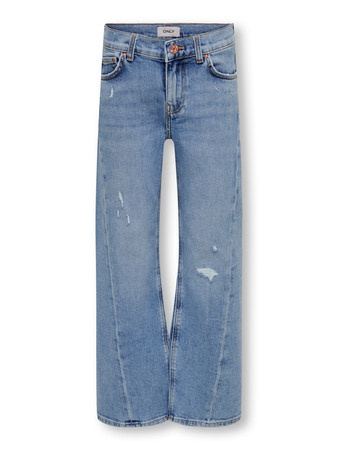 Kids ONLY zomer jeans broek meisjes - blauw, wide leg fit - Kogasta Kids ONLY zomer jeans broek meisjes - blauw, wide leg fit - Kogasta