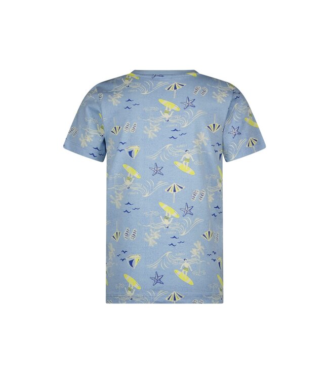 B.Nosy zomer t-shirt jongens - blauw  AOP - Timmy