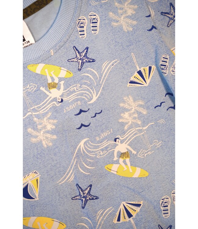 B.Nosy zomer t-shirt jongens - blauw  AOP - Timmy