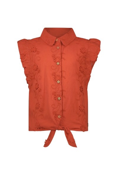 Like Flo zomer blouse meisjes - roest rood - Cindy Like Flo zomer blouse meisjes - roest rood - Cindy