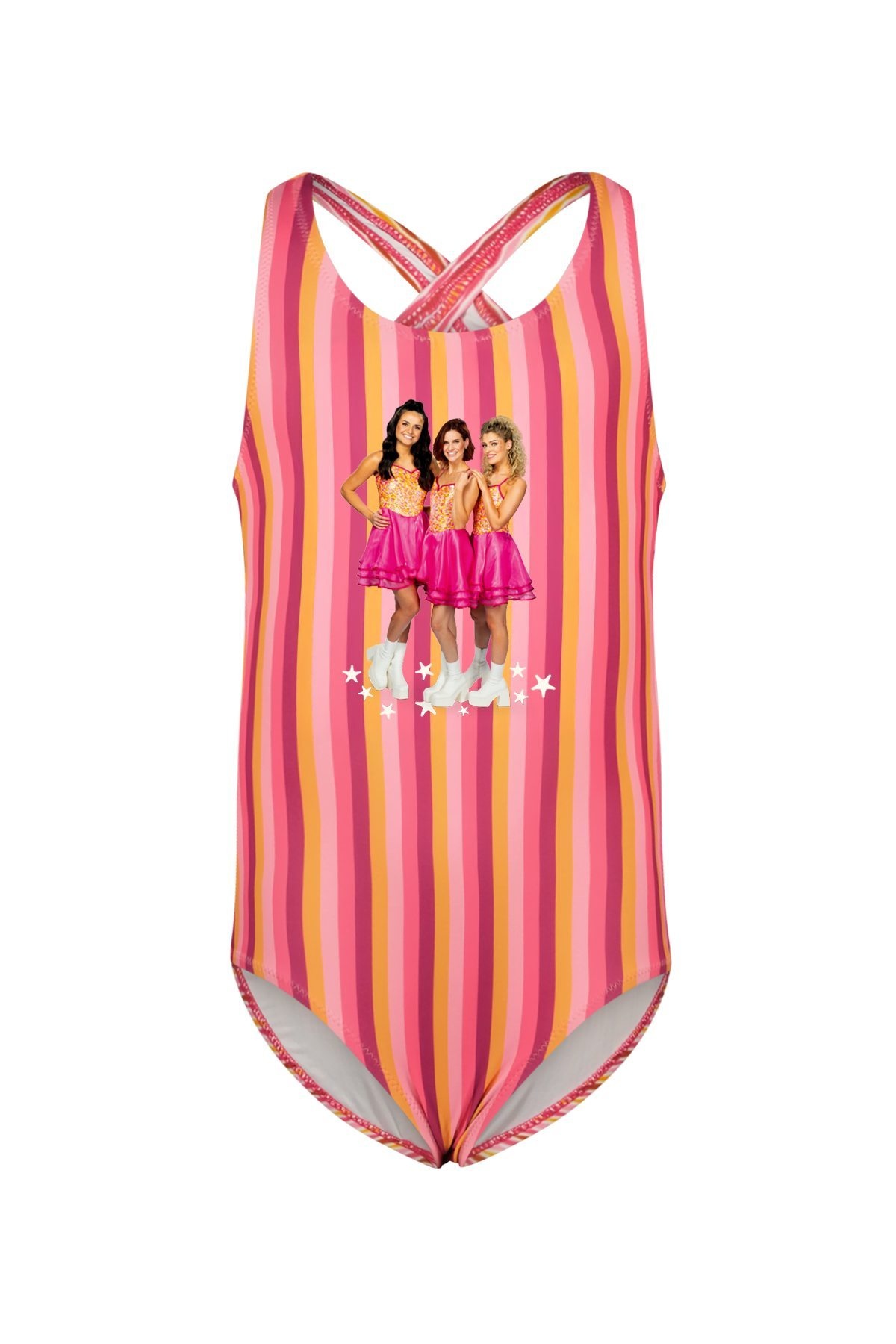B.Nosy zomer badpak meisjes - K3 - roze, gestreept - Wila B.Nosy zomer badpak meisjes - K3 - roze, gestreept - Wila