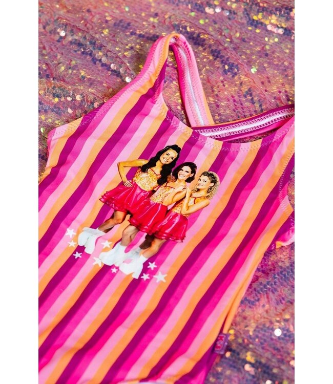 B.Nosy zomer badpak meisjes - K3 - roze, gestreept - Wila
