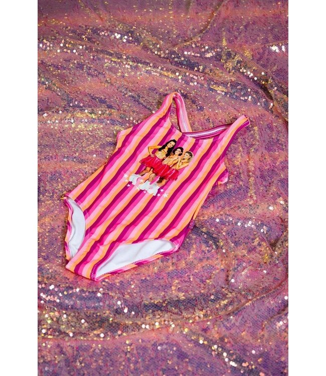 B.Nosy zomer badpak meisjes - K3 - roze, gestreept - Wila