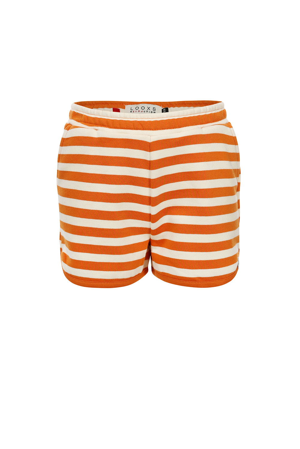 LOOXS Little Zomer sweat short meisjes gestreept - oranje LOOXS Little Zomer sweat short meisjes gestreept - oranje