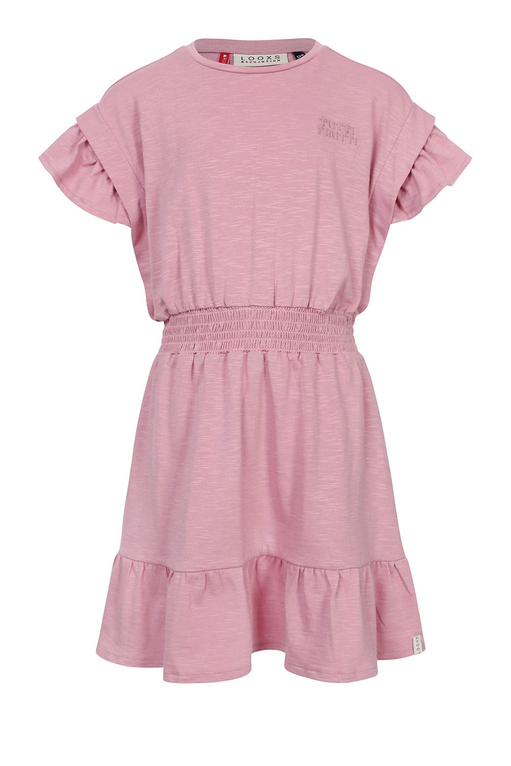 LOOXS Little Zomer jurk meisjes slub jersey - roze LOOXS Little Zomer jurk meisjes slub jersey - roze