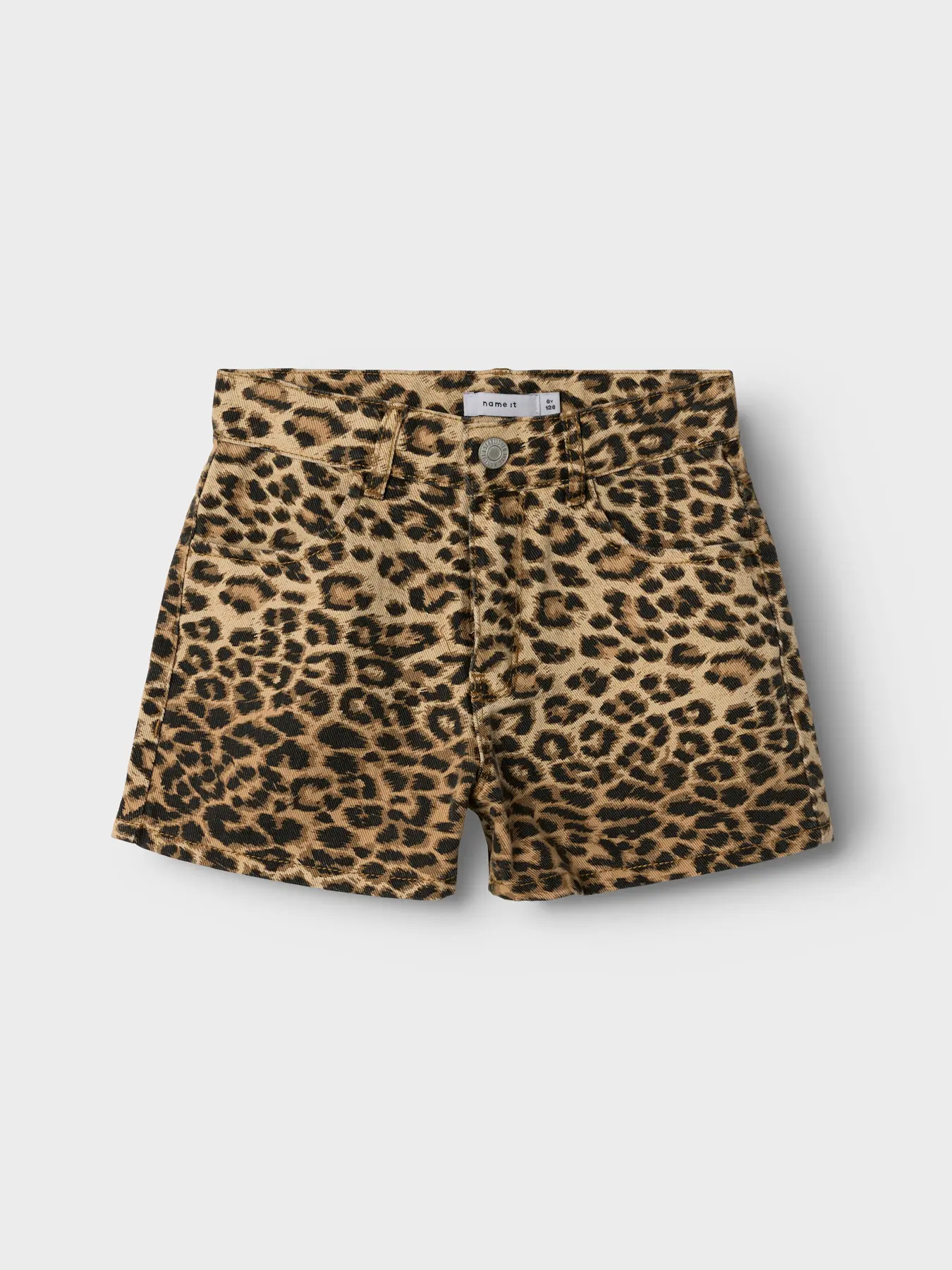 Name it zomer short meisjes - luipaardprint bruin, mom fit - Nkfrose Name it zomer short meisjes - luipaardprint bruin, mom fit - Nkfrose