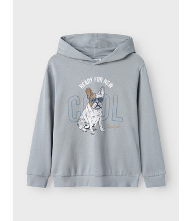 Name it zomer hoodie jongens - grijs - Nkmbedog