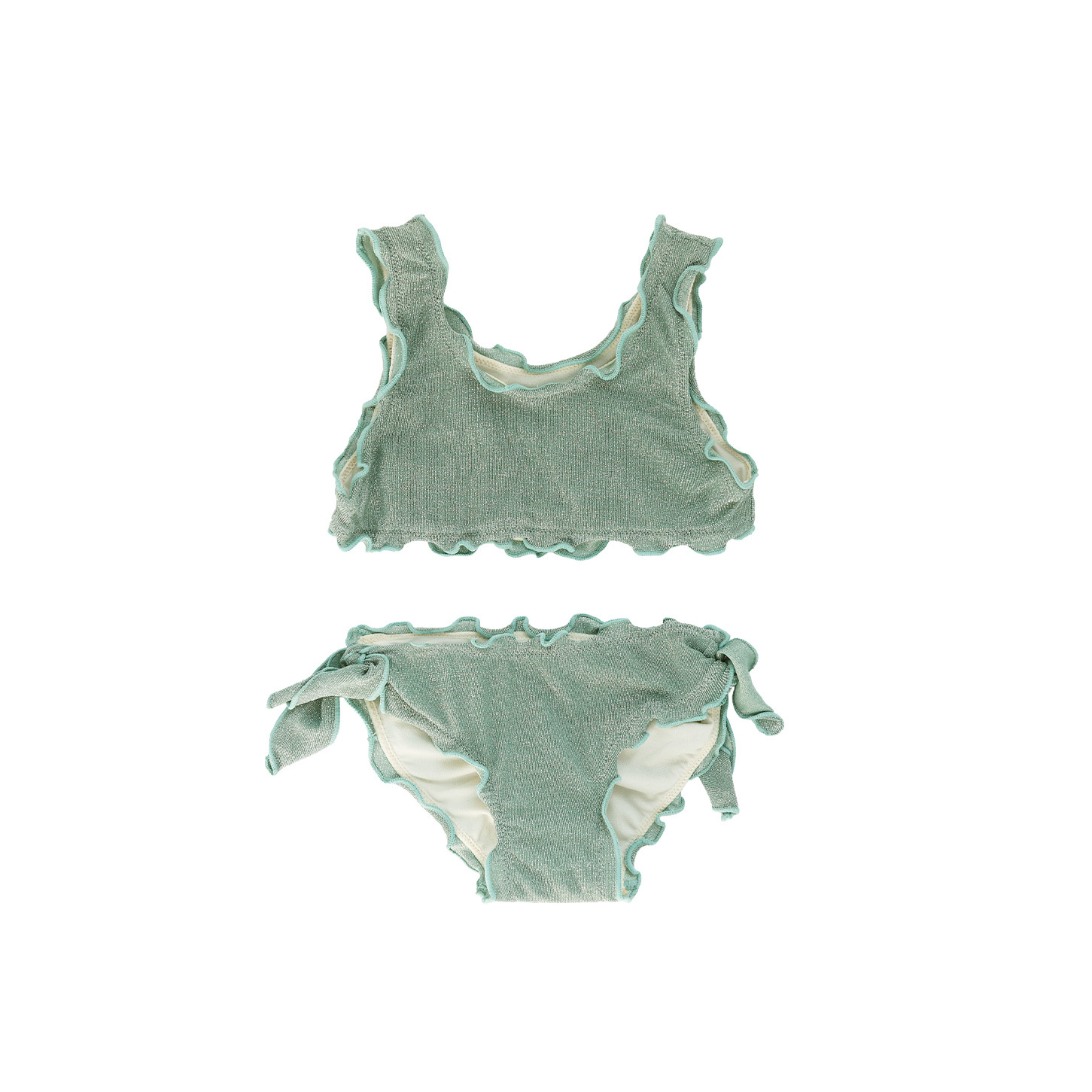 Salted Stories zomer bikini meisjes - groen - Glitter Salted Stories zomer bikini meisjes - groen - Glitter
