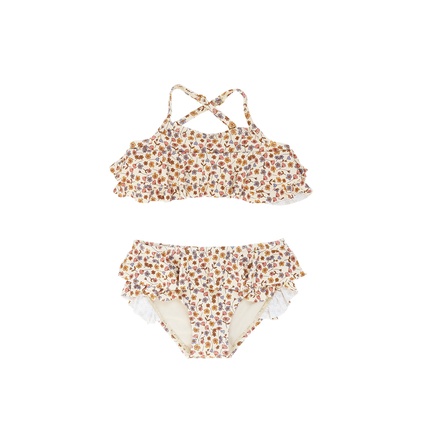 Salted Stories zomer badpak meisjes - geel - Flower bud Salted Stories zomer badpak meisjes - geel - Flower bud