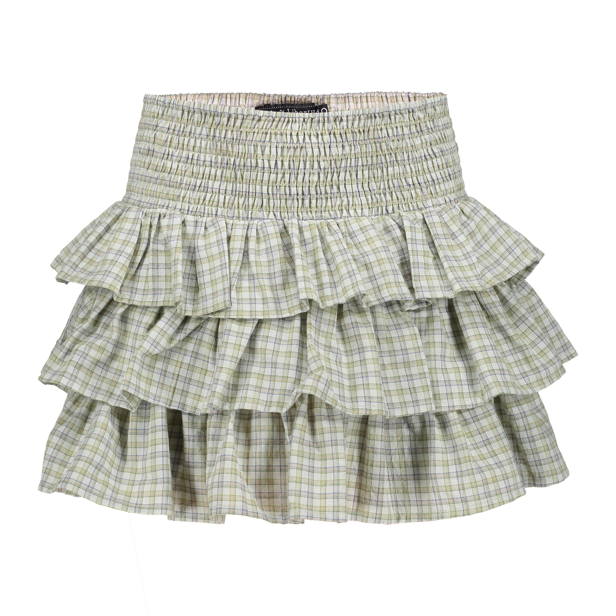 Frankie & Liberty Zomer skort - ruffel meisjes - groen grijs - geruit - Rosie Frankie & Liberty Zomer skort - ruffel meisjes - groen grijs - geruit - Rosie
