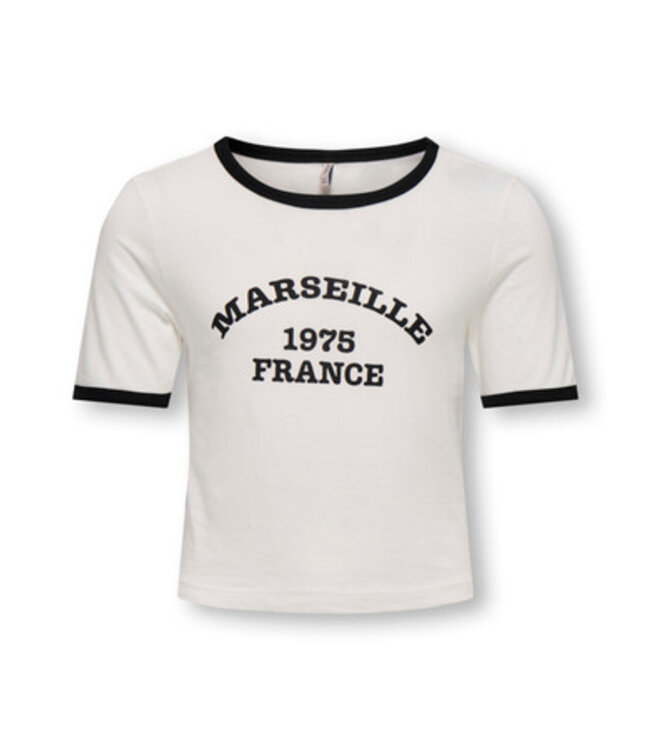 Kids ONLY zomer t-shirt S/S meisjes - off wit - Kognina