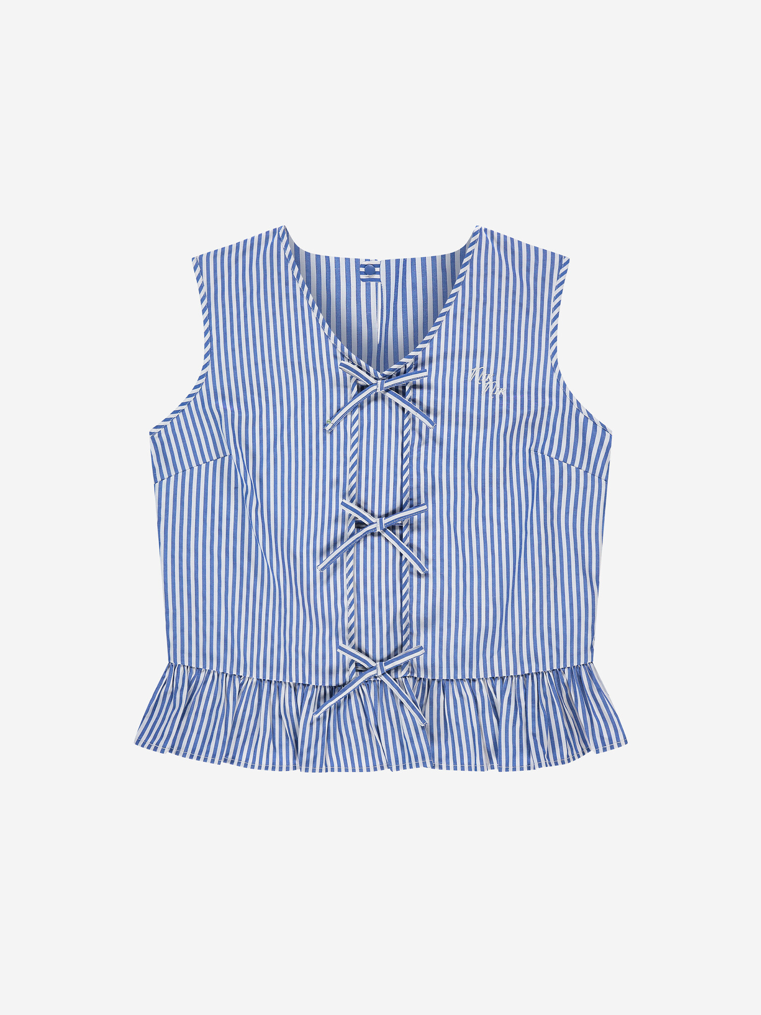 Nik&Nik zomer top meisjes - blauw / off wit - Aava Nik&Nik zomer top meisjes - blauw / off wit - Aava