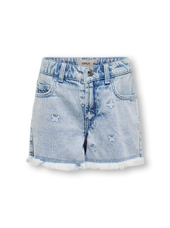 Kids ONLY zomer jeans short meisjes - blauw - Kogrobyn Kids ONLY zomer jeans short meisjes - blauw - Kogrobyn