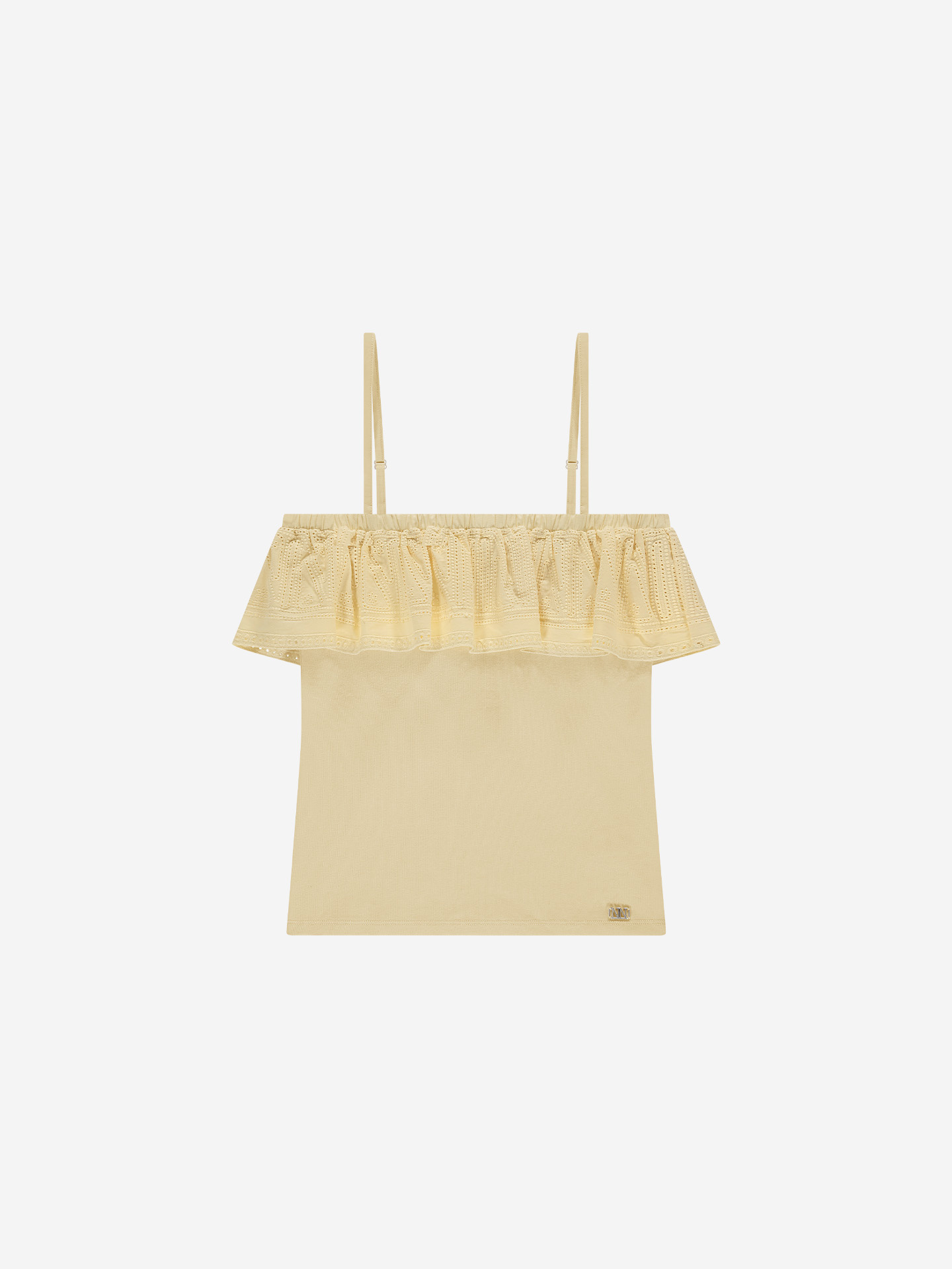 Nik&Nik zomer top meisjes - geel, ruffel - Shantie Nik&Nik zomer top meisjes - geel, ruffel - Shantie