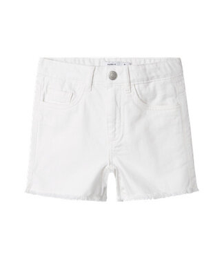 Name it zomer short meisjes - wit - NkfRose - mom fit
