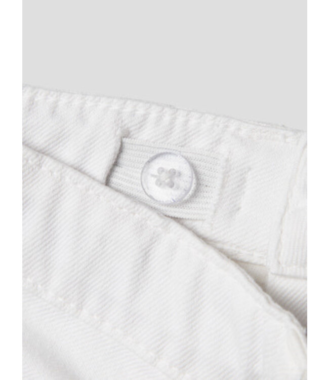 Name it zomer short meisjes - wit - NkfRose - mom fit