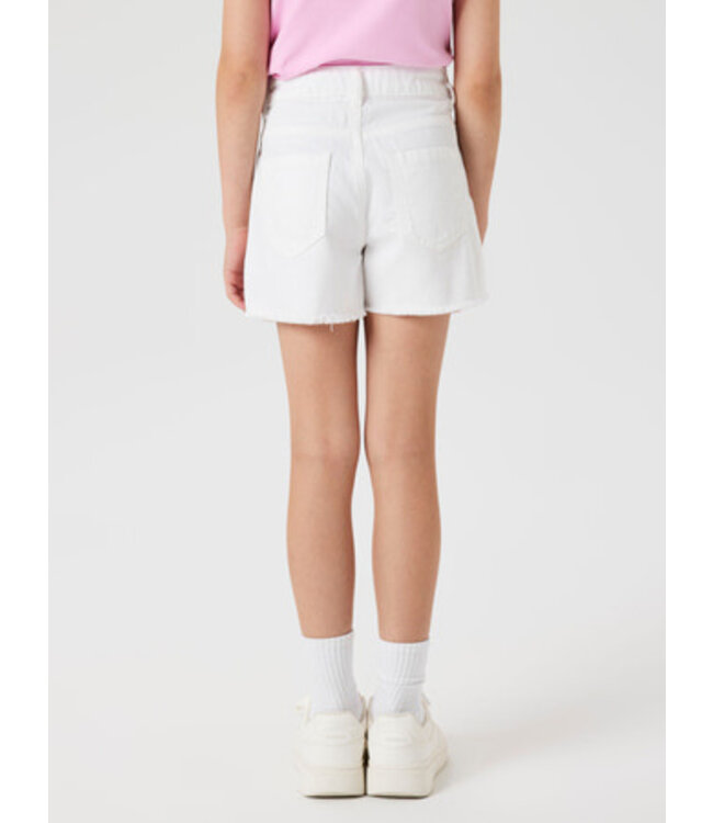 Name it zomer short meisjes - wit - NkfRose - mom fit