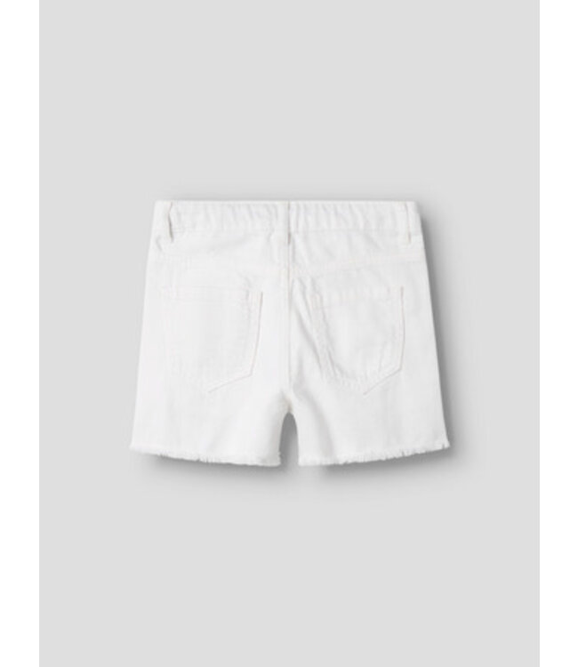 Name it zomer short meisjes - wit - NkfRose - mom fit