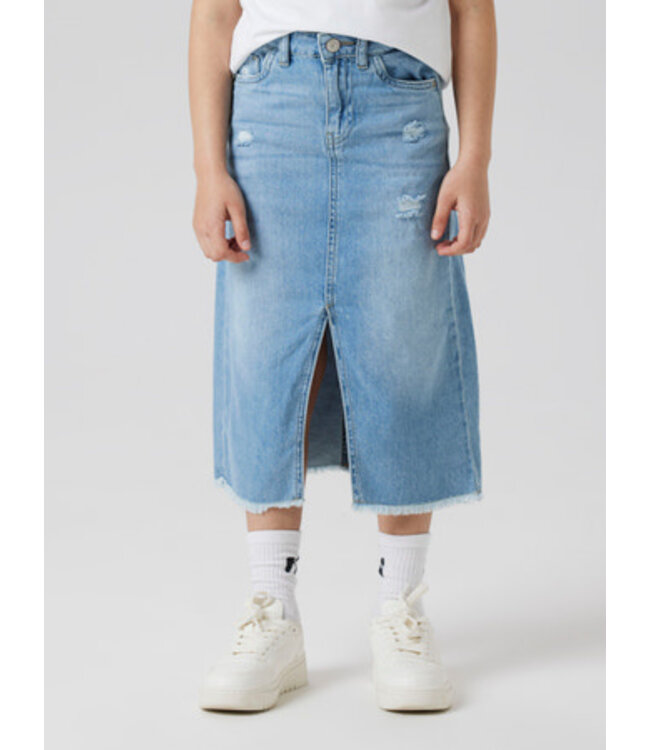 Name it zomer jeans rok lang - licht blauw denim - NkfKat