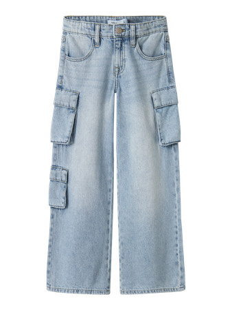Name it zomer jeans broek meisjes - blauw - wide leg fit - NkfBella Name it zomer jeans broek meisjes - blauw - wide leg fit - NkfBella
