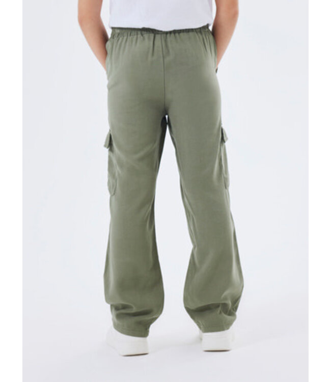 Name it zomer cargo broek meisjes - groen - straight fit - NkfBella