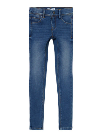 Name it zomer jeans broek meisjes - medium blauw - skinny fit - NkfPolly Name it zomer jeans broek meisjes - medium blauw - skinny fit - NkfPolly