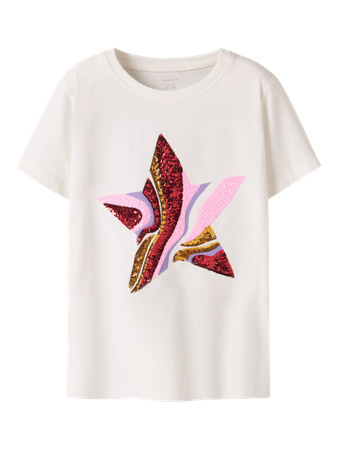 Name it zomer korte mouw t-shirt meisjes - wit - regular fit - NkfKassia Name it zomer korte mouw t-shirt meisjes - wit - regular fit - NkfKassia