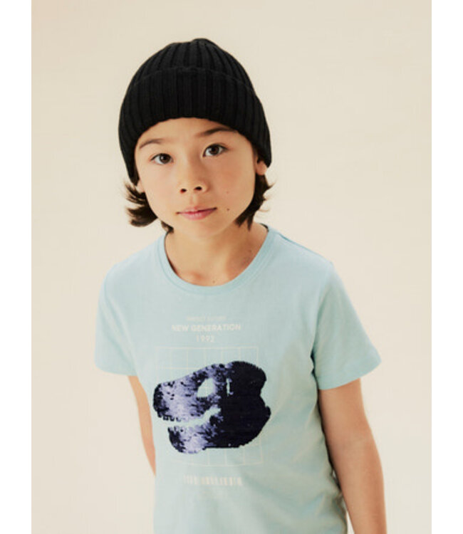 Name it zomer korte mouw t-shirt jongens - blauw - regular fit - NkmKurth