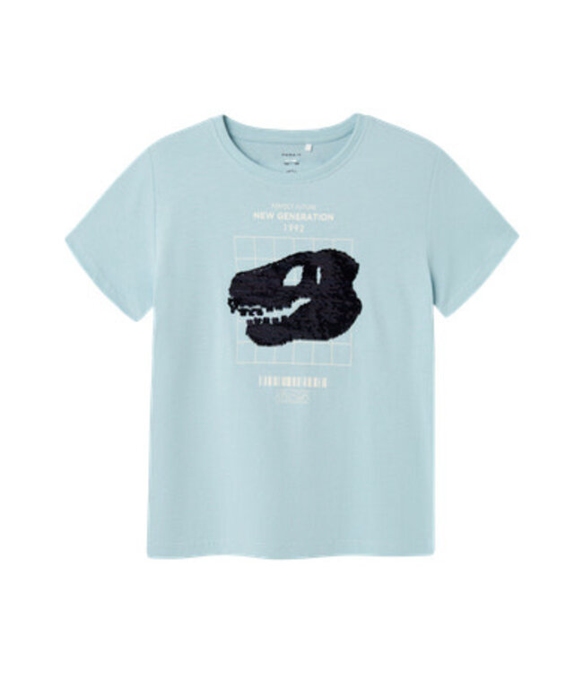 Name it zomer korte mouw t-shirt jongens - blauw - regular fit - NkmKurth