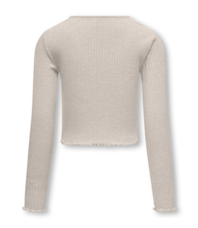 Kids ONLY winter top meisjes - beige - KogNella - stretch fit, longsleeve