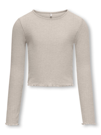 Kids ONLY winter top meisjes - beige - KogNella - stretch fit, longsleeve Kids ONLY winter top meisjes - beige - KogNella - stretch fit, longsleeve