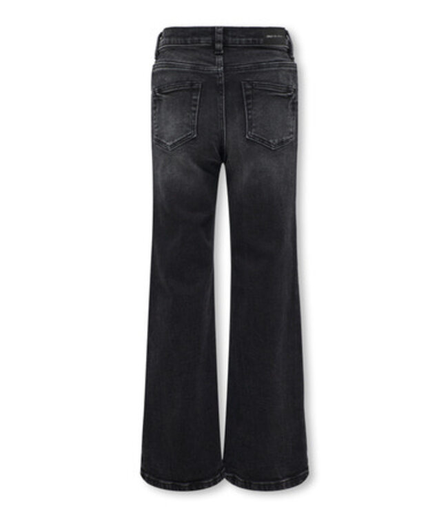 Kids ONLY winter jeansbroek meisjes - zwart - KogJuicy - wide leg fit