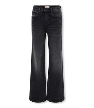 Kids ONLY winter jeansbroek meisjes - zwart - KogJuicy - wide leg fit