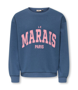 Kids ONLY winter sweater meisjes - blauw - KogMarisa - oversize fit