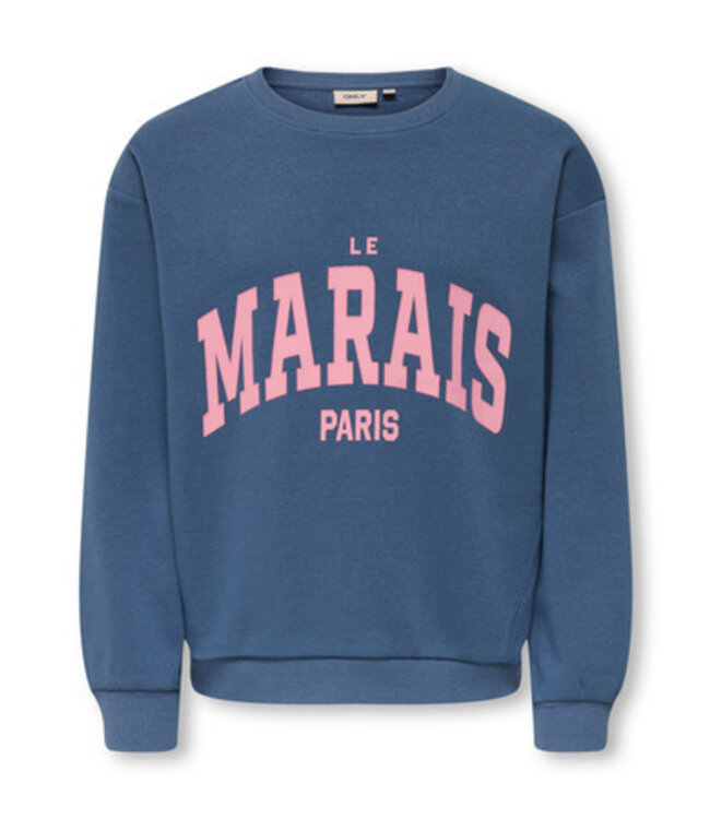 Kids ONLY winter sweater meisjes - blauw - KogMarisa - oversize fit