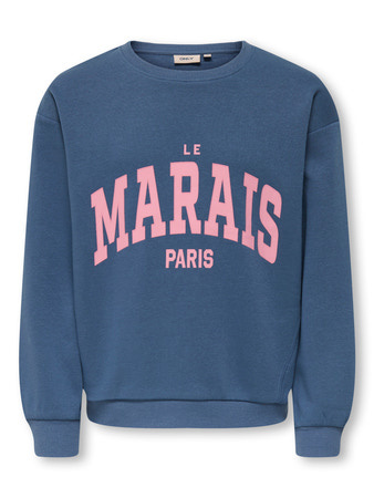 Kids ONLY winter sweater meisjes - blauw - KogMarisa - oversize fit Kids ONLY winter sweater meisjes - blauw - KogMarisa - oversize fit