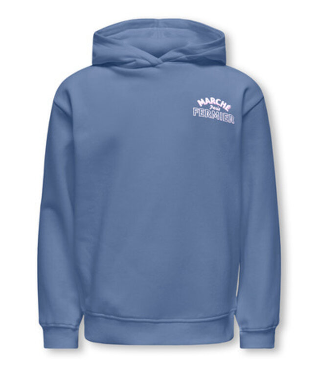 Kids ONLY winter hoodie meisjes - blauw - KogHollylife - loose fit