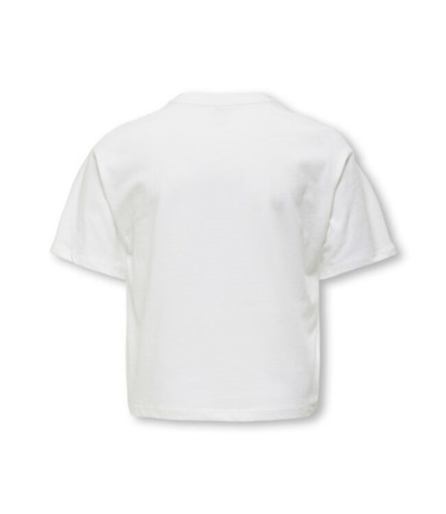 Kids ONLY winter top meisjes - wit - KogJasmine - box fit, korte mouw