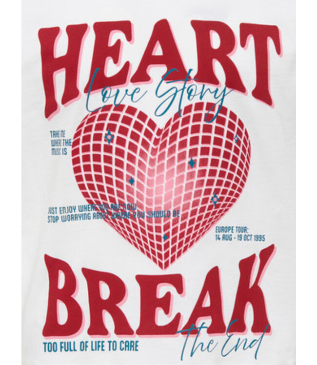 Kids ONLY winter top meisjes - wit - KogJasmine - box fit, korte mouw