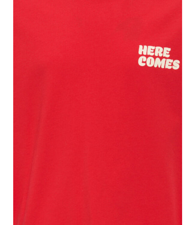 Kids ONLY winter top meisjes - rood - KogEllie - oversize fit, korte mouw