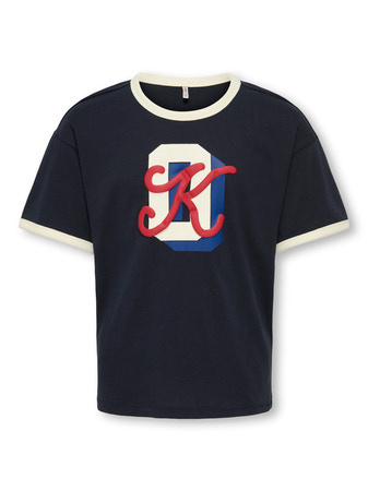 Kids ONLY winter top meisjes - blauw - KogPella - loose fit, korte mouw afbeelding