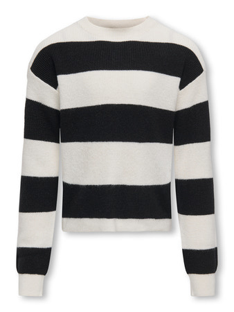 Kids ONLY winter sweater meisjes - wit - KogFranca - loose fit, gebreid afbeelding