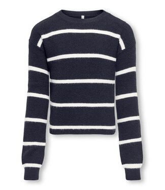 Kids ONLY winter sweater meisjes - blauw - KogFranca - loose fit, gebreid