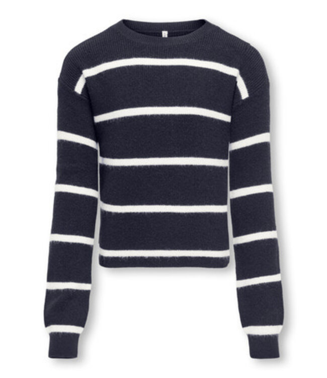 Kids ONLY winter sweater meisjes - blauw - KogFranca - loose fit, gebreid