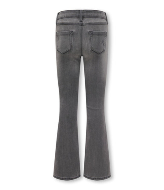 Kids ONLY winter jeansbroek meisjes - grijs - KogRoyal - flared fit